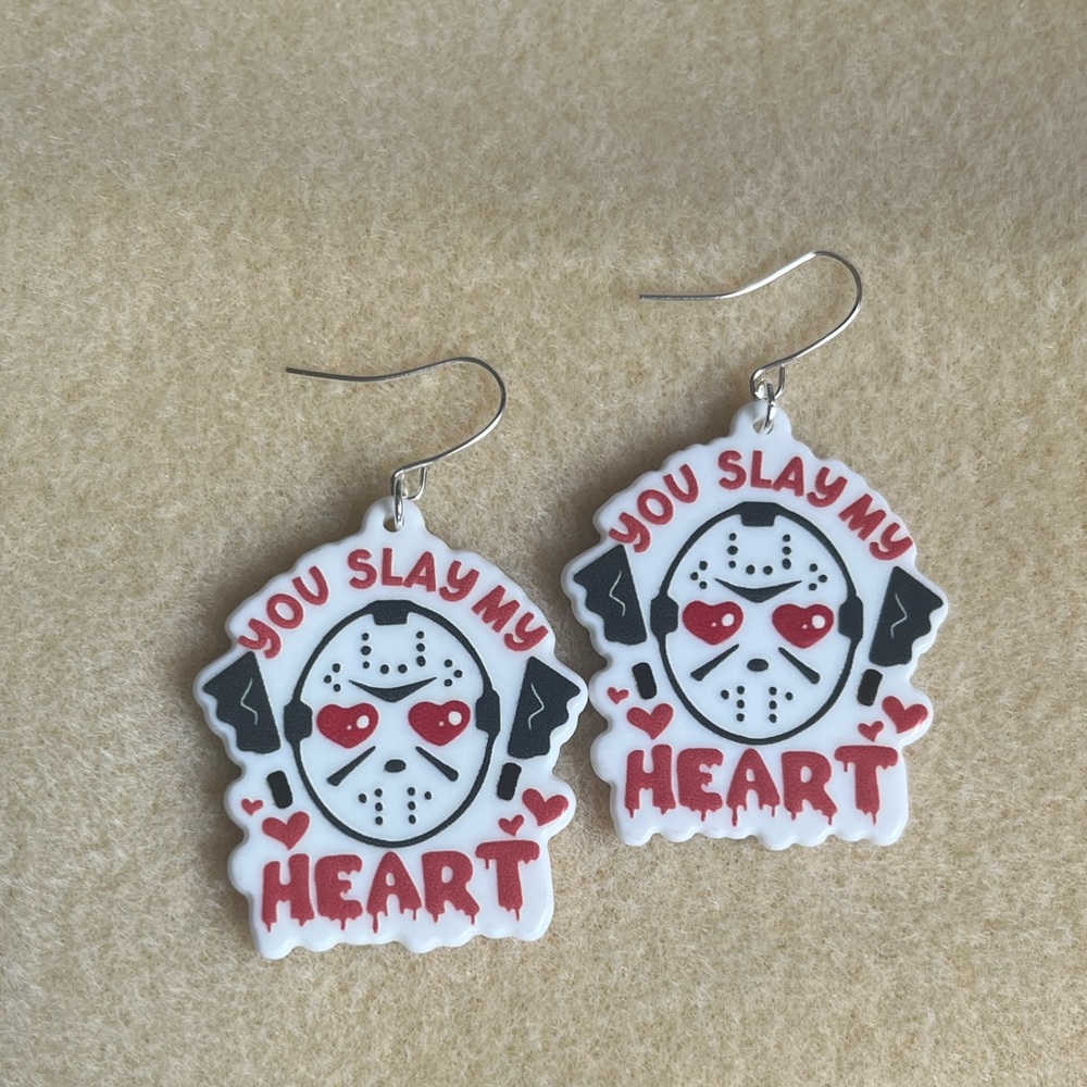 *3 for $20* Funny Halloween “Friday the 13th” Earrings